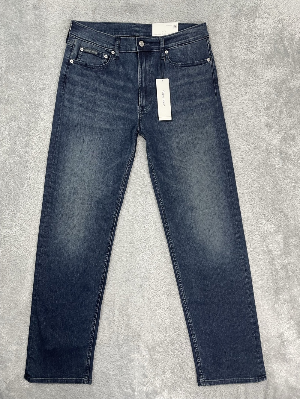 Calvin Klein Jeans Standard Straight Jeans Mens 34x32* Blue Stretch Med Wash